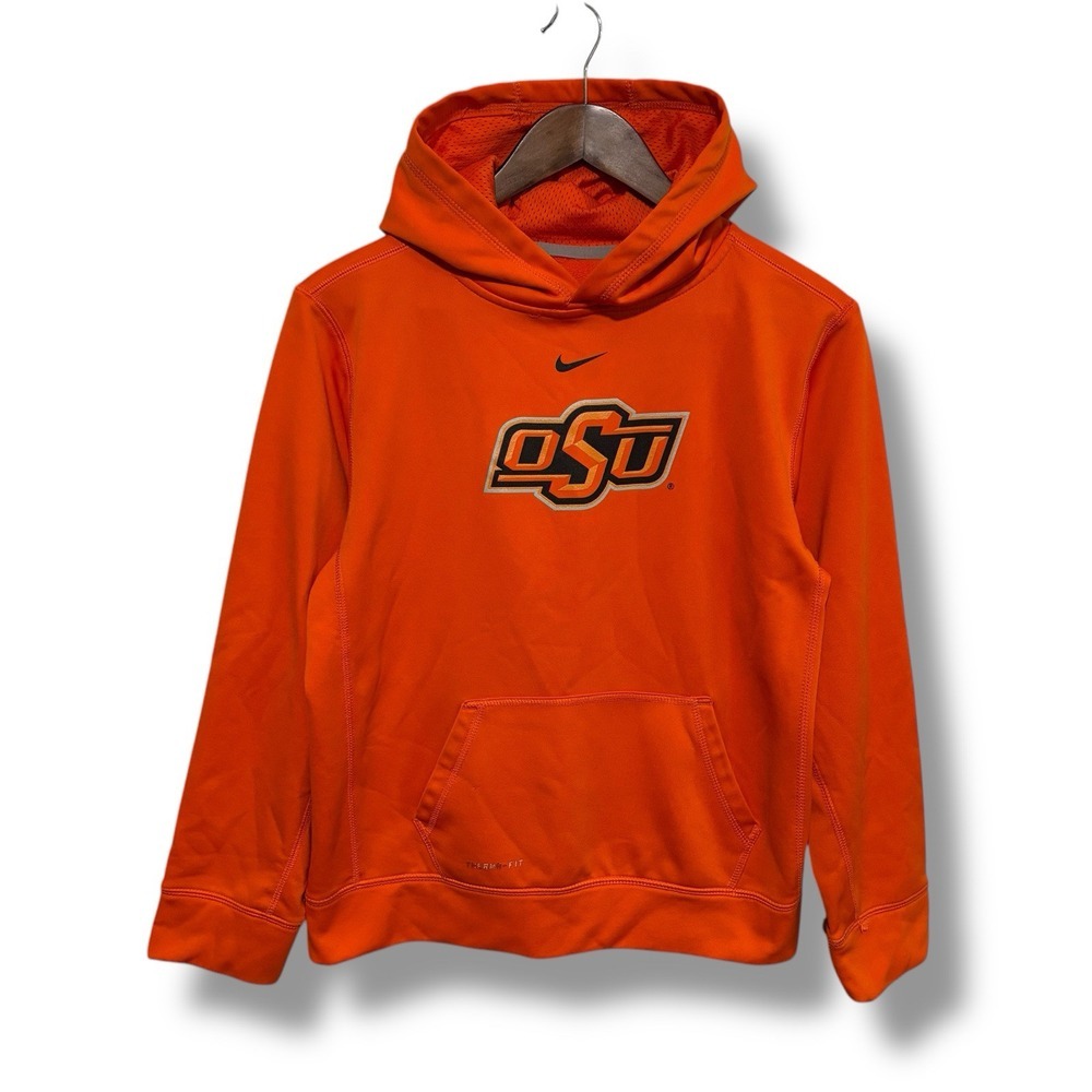 Nike Therma-Fit Boys OSU Cowboys‎ Center Swoosh Hoodie Size XL 19x23